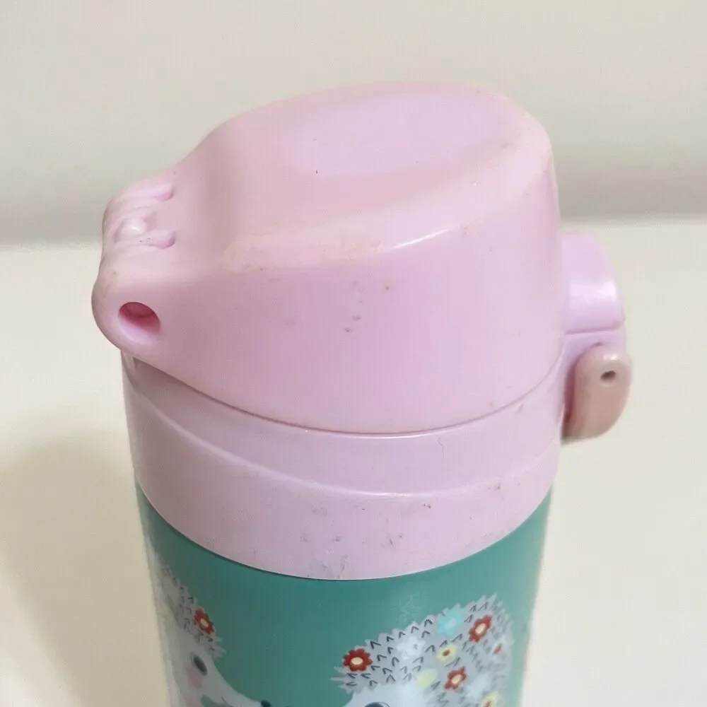 Pottery Barn Kids Mackenzie Aqua Hedgehogs Water Bottle - USED FLAWS